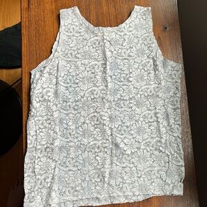 Solange Silver lace tank top